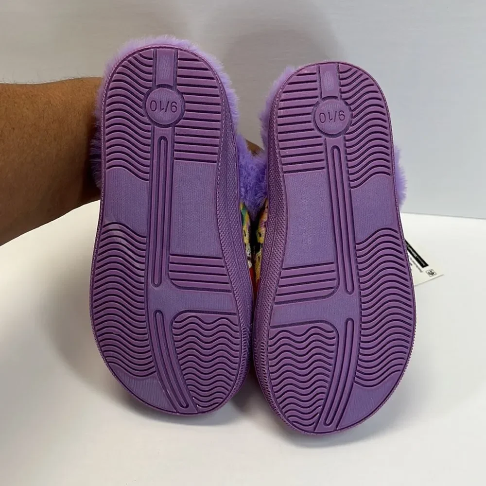 Disney Princess Toddler Girls Fuzzy Cozy Slippers